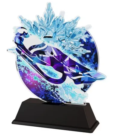 Akrylátová trofej CBCUS004M10 | Zima Výška cm: 16.5, Šířka cm: 13.5