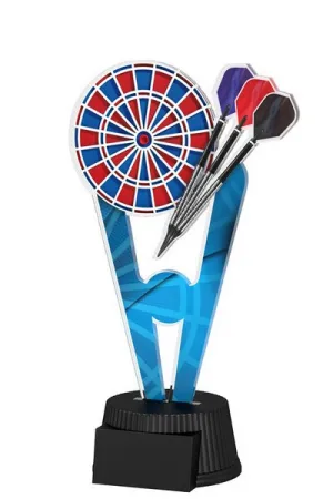 Akrylátová trofej ACUTN001M28 | Šipky Výška cm: 22, Šířka cm: 10.5