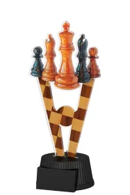 Akrylátová trofej ACUTN001M32 | Šachy Výška cm: 26, Šířka cm: 13