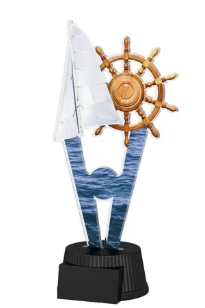 Akrylátová trofej ACUTN001M37 | Vodní sporty Výška cm: 26, Šířka cm: 13