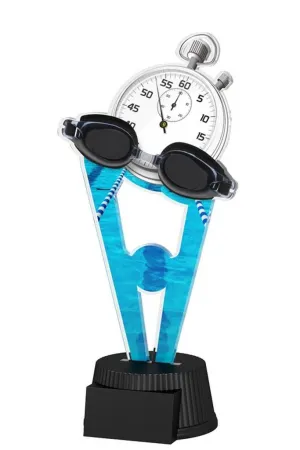 Akrylátová trofej ACUTN001M38 | Plavání Výška cm: 15, Šířka cm: 7