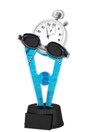 Akrylátová trofej ACUTN001M38 | Plavání Výška cm: 15, Šířka cm: 7