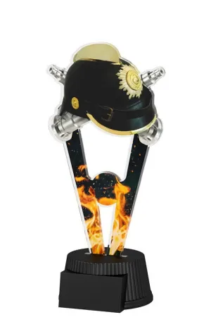 Akrylátová trofej ACUTN001M56 | Hasiči Výška cm: 16, Šířka cm: 8
