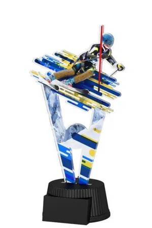 Akrylátová trofej ACUTSN001M02 | Sjezdové lyžování Výška cm: 19, Šířka cm: 9