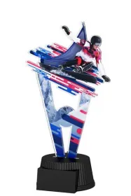 Akrylátová trofej ACUTSN001M03 | Snowboard Výška cm: 17, Šířka cm: 8.5