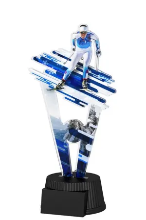 Akrylátová trofej ACUTSN001M04 | Běžky Výška cm: 15, Šířka cm: 7