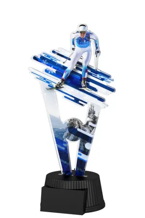 Akrylátová trofej ACUTSN001M04 | Běžky Výška cm: 15, Šířka cm: 7