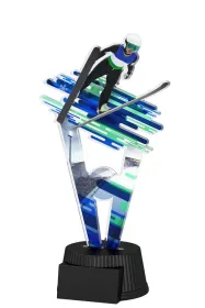 Akrylátová trofej ACUTSN001M05 | Skoky na lyžích Výška cm: 19, Šířka cm: 9