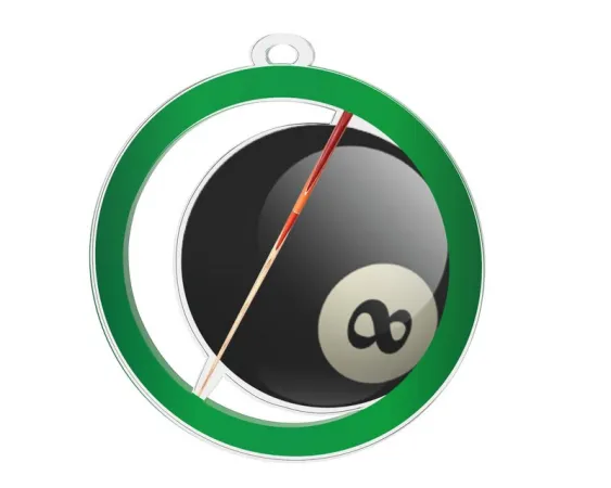 Akrylátová medaile MDA0020M66 | Billiard Stuha: ST2, MD průměr: 7