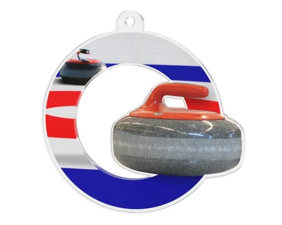 Akrylátová medaile MDA0020M67 | Curling Stuha: ST3, MD průměr: 7