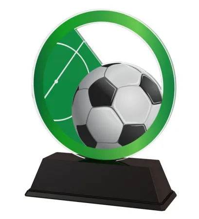 Akrylátová trofej AKE012018M1 | Fotbal Výška cm: 8.5, Šířka cm: 6