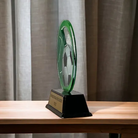 Akrylátová trofej AKE012018M1 | Fotbal Výška cm: 8.5, Šířka cm: 6