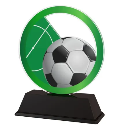 Akrylátová trofej AKE012018M1 | Fotbal Výška cm: 8.5, Šířka cm: 6