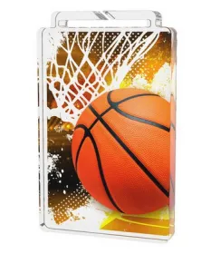 Akrylátová medaile MDA40M02 | Basketball Výška cm: 6, Stuha: ST8
