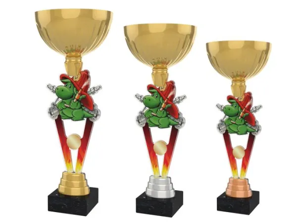 Akrylátová trofej ACUPGOLD M60 Výška cm: 33, Průměr cm: 12, Barva: zlato, Podstavec: bílý