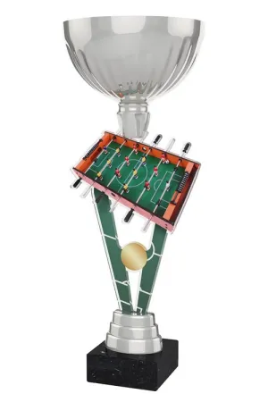 Akrylátová trofej ACUPSILVM43 | Stolní fotbal Výška cm: 35, Průměr cm: 12, Podstavec: bílý