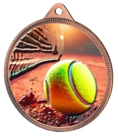 Medaile MDL001M04 | Tenis Barva: stříbro, Stuha: ST17