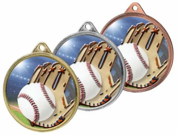 Medaile MDL001M07 | Baseball Barva: zlato, Stuha: ST6
