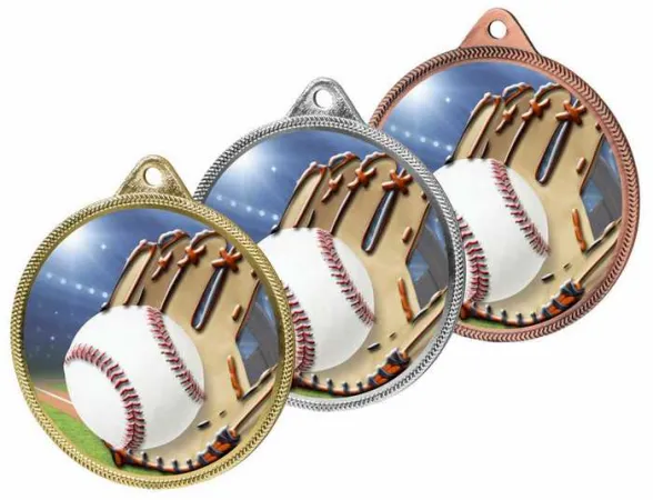 Medaile MDL001M07 | Baseball Barva: zlato, Stuha: ST6