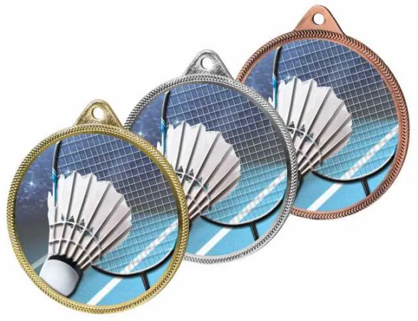 Medaile MDL001M09 | Badminton Barva: bronz, Stuha: ST6