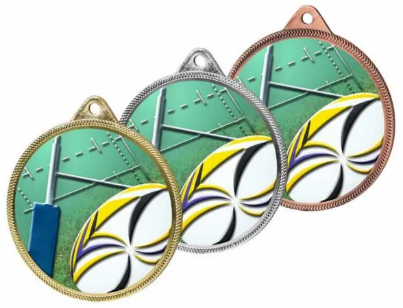 Medaile MDL001M19 | Americký fotbal Barva: zlato, Stuha: ST3