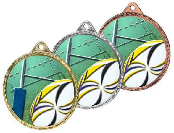 Medaile MDL001M19 | Americký fotbal Barva: zlato, Stuha: ST3