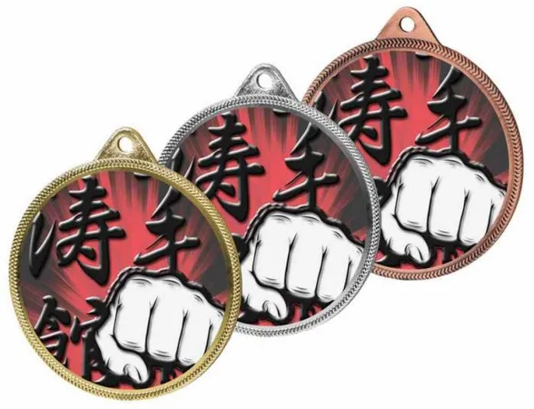 Medaile MDL001M22 | Bojová umění Barva: zlato, Stuha: ST18