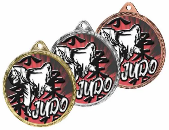 Medaile MDL001M23 | Bojová umění Barva: stříbro, Stuha: ST12