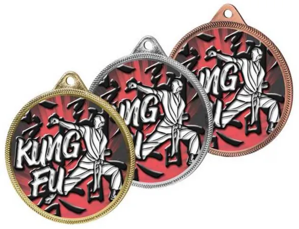 Medaile MDL001M27 | Bojová umění Barva: bronz, Stuha: ST14