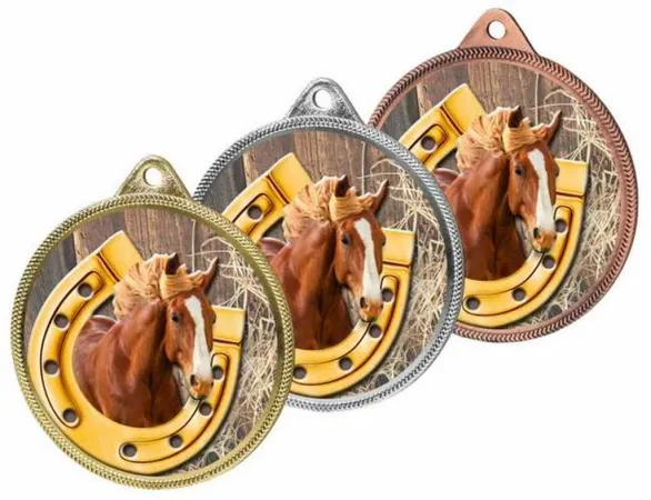 Medaile MDL001M55 | Jezdectví Barva: bronz, Stuha: ST3