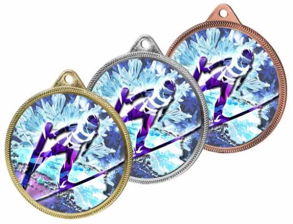 Medaile MDLS001M11 | Skoky na lyžích Barva: bronz, Stuha: ST9