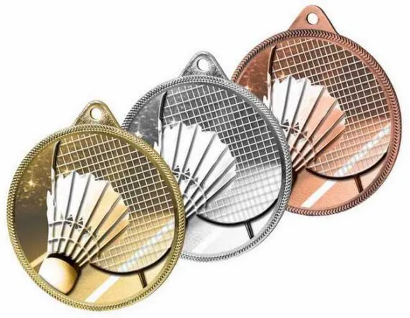 Medaile MDLR001M09 | Badminton Barva: zlato, Stuha: ST18