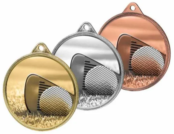 Medaile MDLR001M12 | Golf Barva: zlato, Stuha: ST4