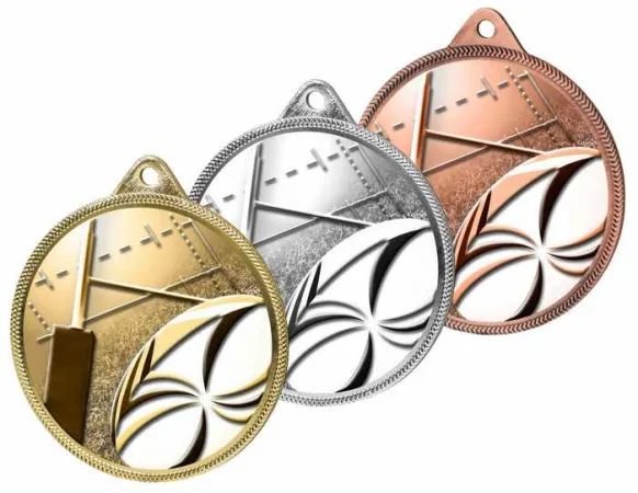 Medaile MDLR001M19 | Americký fotbal Barva: stříbro, Stuha: ST16