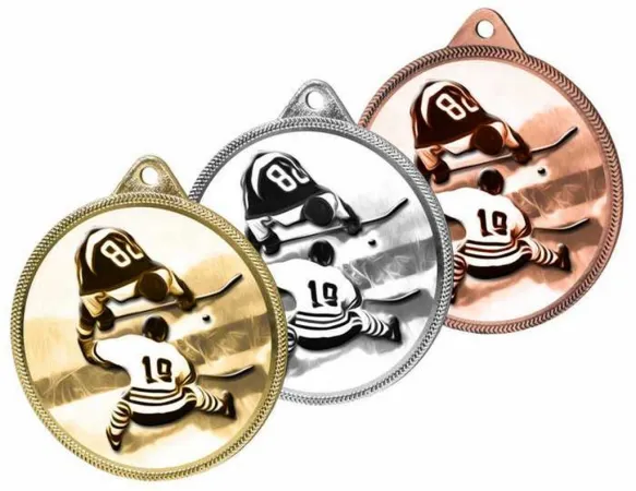 Medaile MDLR001M54 | Hokej Barva: stříbro, Stuha: ST15