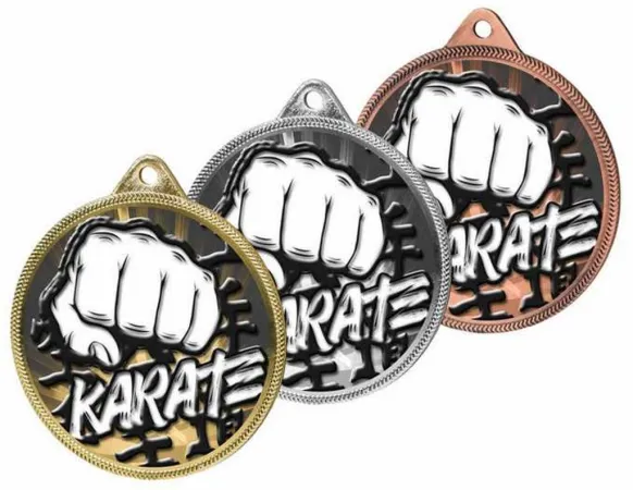 Medaile MDLR001M25 | Bojová umění Barva: zlato, Stuha: ST14