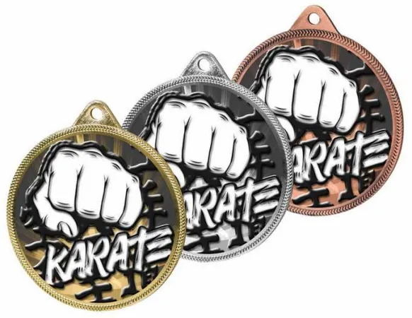 Medaile MDLR001M25 | Bojová umění Barva: zlato, Stuha: ST14