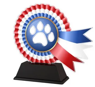 Akrylátová trofej AKECC002M01 | Kynologie Výška cm: 14