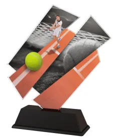 Akrylátová trofej ACZC001M39 | Tenis Výška cm: 15, Šířka cm: 14.5