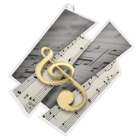 Akrylátová medaile MDAZ0011M35 | Hudba Průměr cm: 8, Stuha: ST8