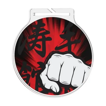 Akrylátová medaile MDA60M22 | Bojová umění Stuha: ST17, MD průměr: 6