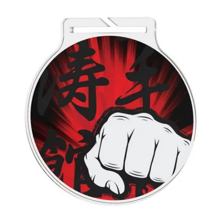 Akrylátová medaile MDA60M22 | Bojová umění Stuha: ST17, MD průměr: 6