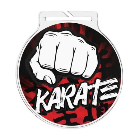 Akrylátová medaile MDA60M25 | Bojová umění Stuha: ST13, MD průměr: 6