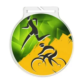 Akrylátová medaile MDA60M33 | Letní biatlon Stuha: ST18, MD průměr: 6