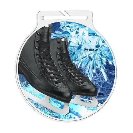 Akrylátová medaile MDA60M35 | Krasobruslení Stuha: ST1, MD průměr: 6