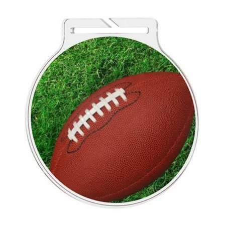 Akrylátová medaile MDA60M47 | Americký fotbal Stuha: ST4, MD průměr: 6