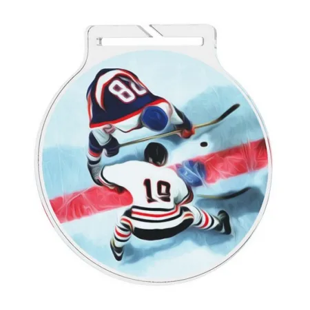 Akrylátová medaile MDA60M54 | Hokej Stuha: ST1, MD průměr: 6