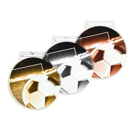 Akrylátová medaile MDAR60M01 | Fotbal Barva: zlato, Stuha: ST1