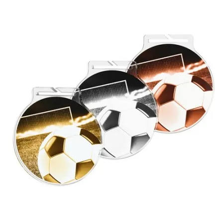 Akrylátová medaile MDAR60M01 | Fotbal Barva: zlato, Stuha: ST1