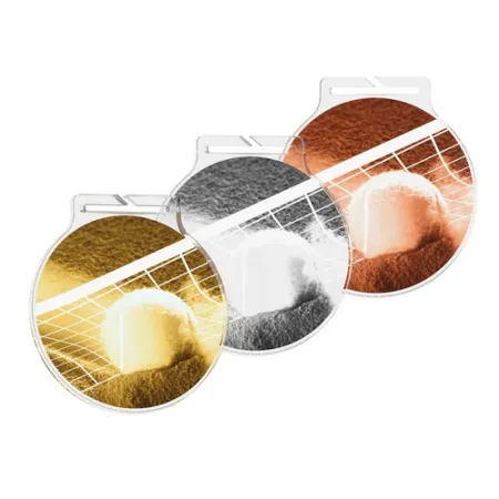 Akrylátová medaile MDAR60M04 | Tenis Barva: stříbro, Stuha: ST5